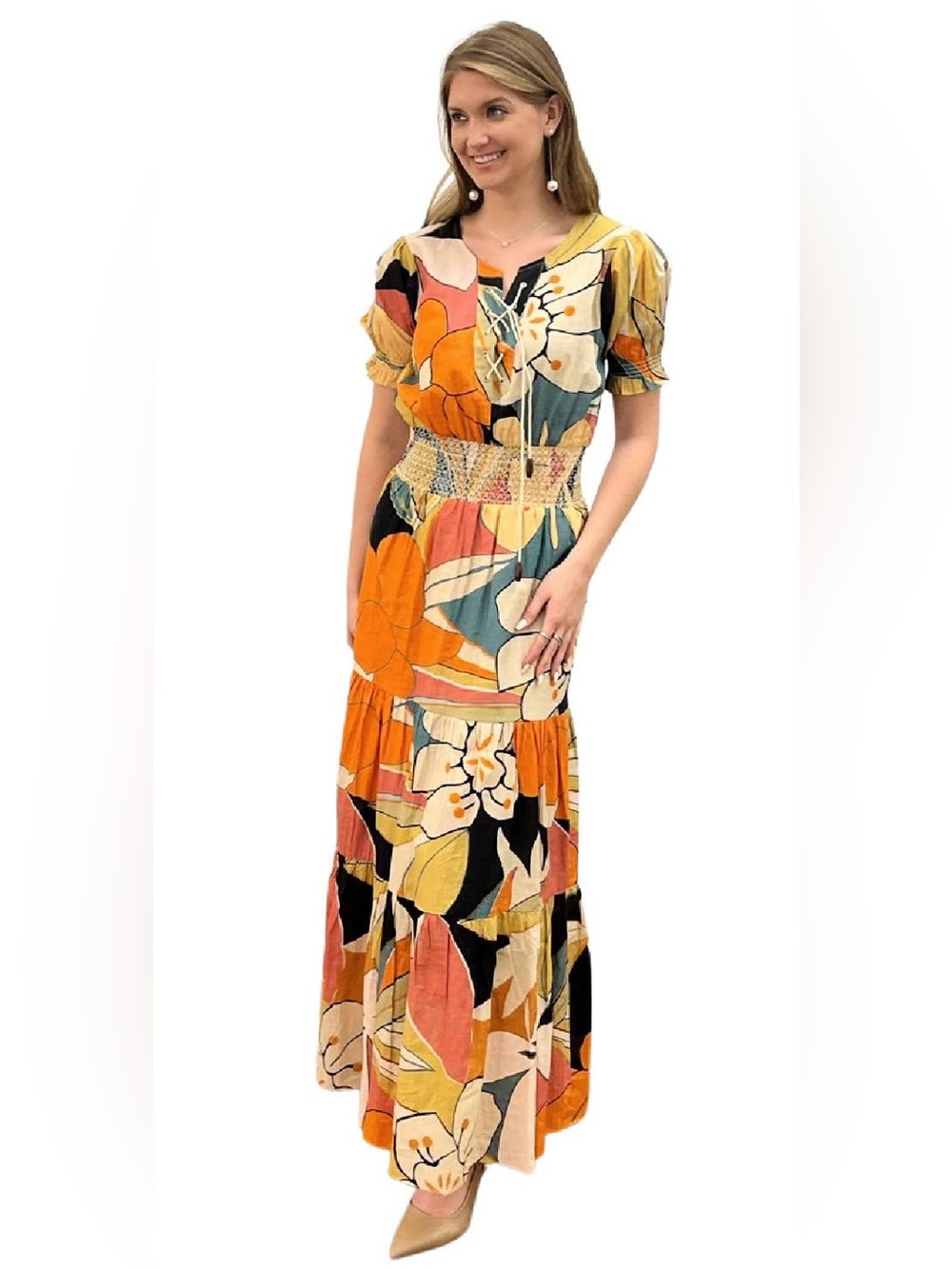 Atelier Gauguin Print Maxi Dress